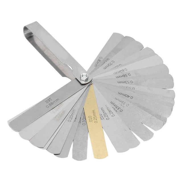 Galga de espesores 0,04‑0,88 mm, 32 cuchillas, herramienta de medición de doble marca imperial métrica de acero inoxidable