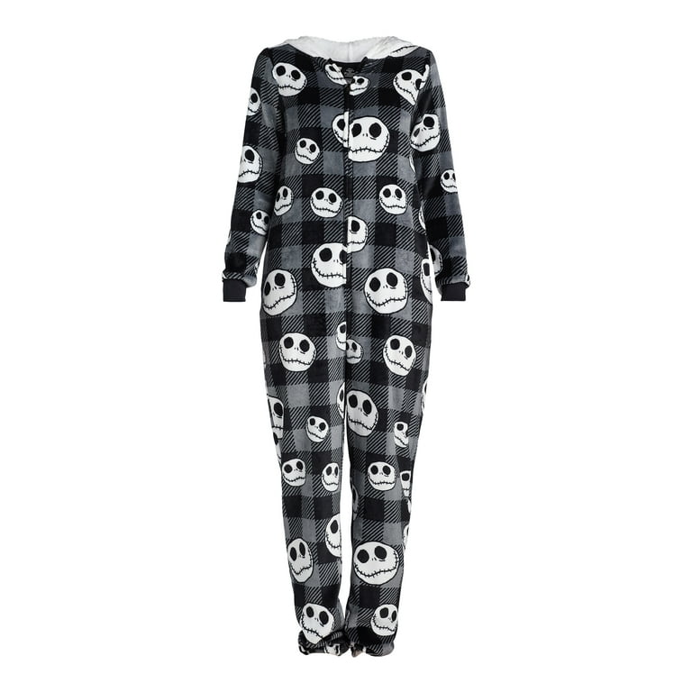 Disney Women s Nightmare Before Christmas Union Suit with Hood Sizes XS 3X