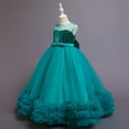 thumbnail image 3 of WOLLEDR Kids Baby Girls Lace Princess Dresses Toddler Solid Color Sleeveless Tutu Dress Girls Wedding Party Gown for 4-12 Years, 3 of 9