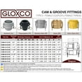 thumbnail image 6 of Gloxco Brass Type D Cam and Groove Hose Fitting, 3" Female Camlock x 3" Female NPT (CAM-30-D-BR), 6 of 6