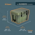 thumbnail image 3 of Lifetime 55 qt Bear-Resistant Camping Cooler, Premium High Performance, Ice Retention, Hard Cooler, 60 Can Capacity, Moss Fusion (91447), 3 of 13