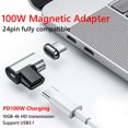 thumbnail image 4 of Adaptador De Carga Codo PD Carga rápida 24 pines Tipo C USB3.1 Adaptador magnético (Luz de tira), 4 of 5