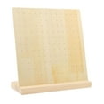 thumbnail image 4 of QccHieUs Wooden Pegboard Display Stand Earring Display Jewelry Rack Earring Display Stand 132 Holes, 4 of 9