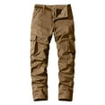 thumbnail image 1 of WEAIXIMIUNG Men's Pants Cargo Relaxed Fit Mens Fashion Solid Color Elastic Waist Overalls Pants, 1 of 5
