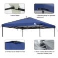 thumbnail image 4 of 2PCS 10x10 Pop Up Canopy Replacement Top Cover with Air Vent for Straight Leg Canopy Tent, Waterproof for Outdoor Garden Patio Camping Sun Shade(Top Only), Navy Blue, 4 of 6