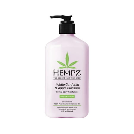 Hempz Herbal Body Moisturizer for Dry Skin, White Gardenia & Apple Blossom, 17 fl oz