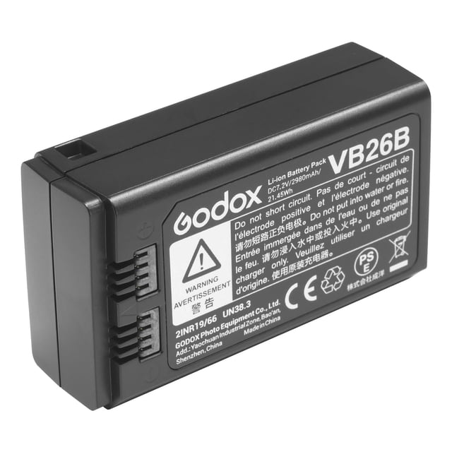 Batería GODOX VB26B 7,2 V 3000 mAh de iones de litio para V1-C V1-N V1-S V