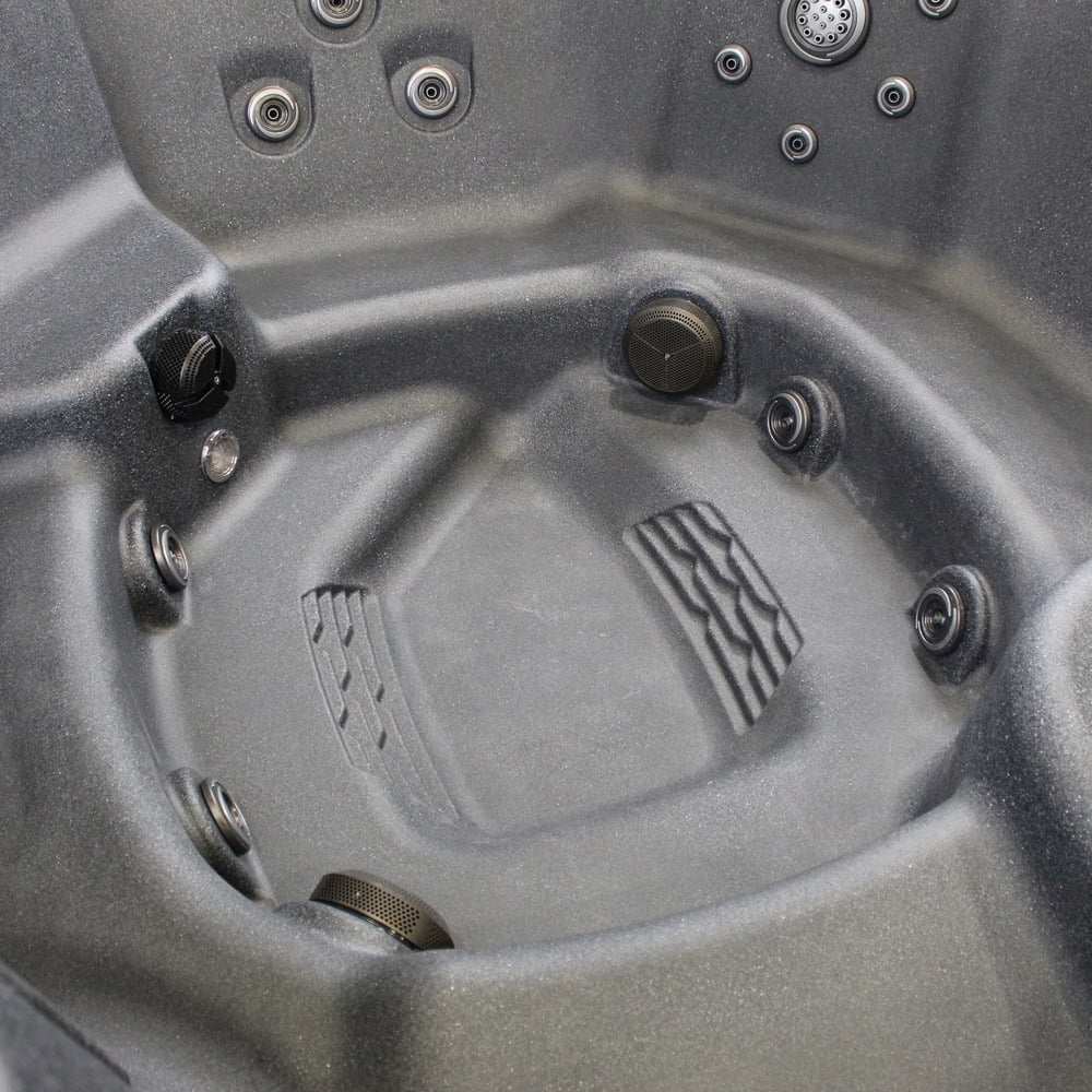Prime 7‑Person 99‑Jet Performance Hot Tub – 240V, Stainless Steel Heater, Ozone System, Waterfall & LED Lighting (Gray)