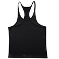 thumbnail image 7 of Men's Stringer Tank Tops Muscule Cut Bodybuilding Gym Vest Y-Back Workout Quick Dry Sleeveless T-Shirt Size 3XL Black, 7 of 7