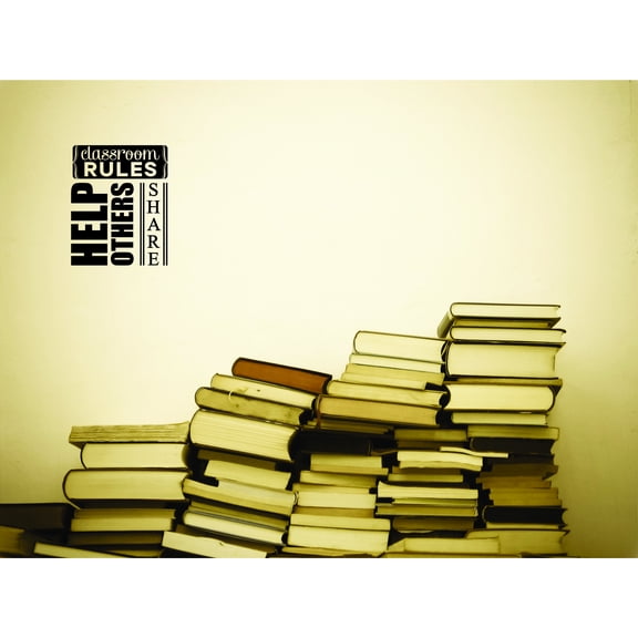 Custom Wall Decal Sticker : Classroom Rules Help Others Share Daycare Preschool School Kids Playroom Boy Girl 16x24"