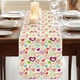 thumbnail image 3 of Table Runners 90 Inches Long Dress Scarves, Valentine's Day Farmhouse Coffee/Dining/Kitchen Table Runner for Living Room, Heart Love Modern Country Light Yellow 13x90 Inch, 3 of 9