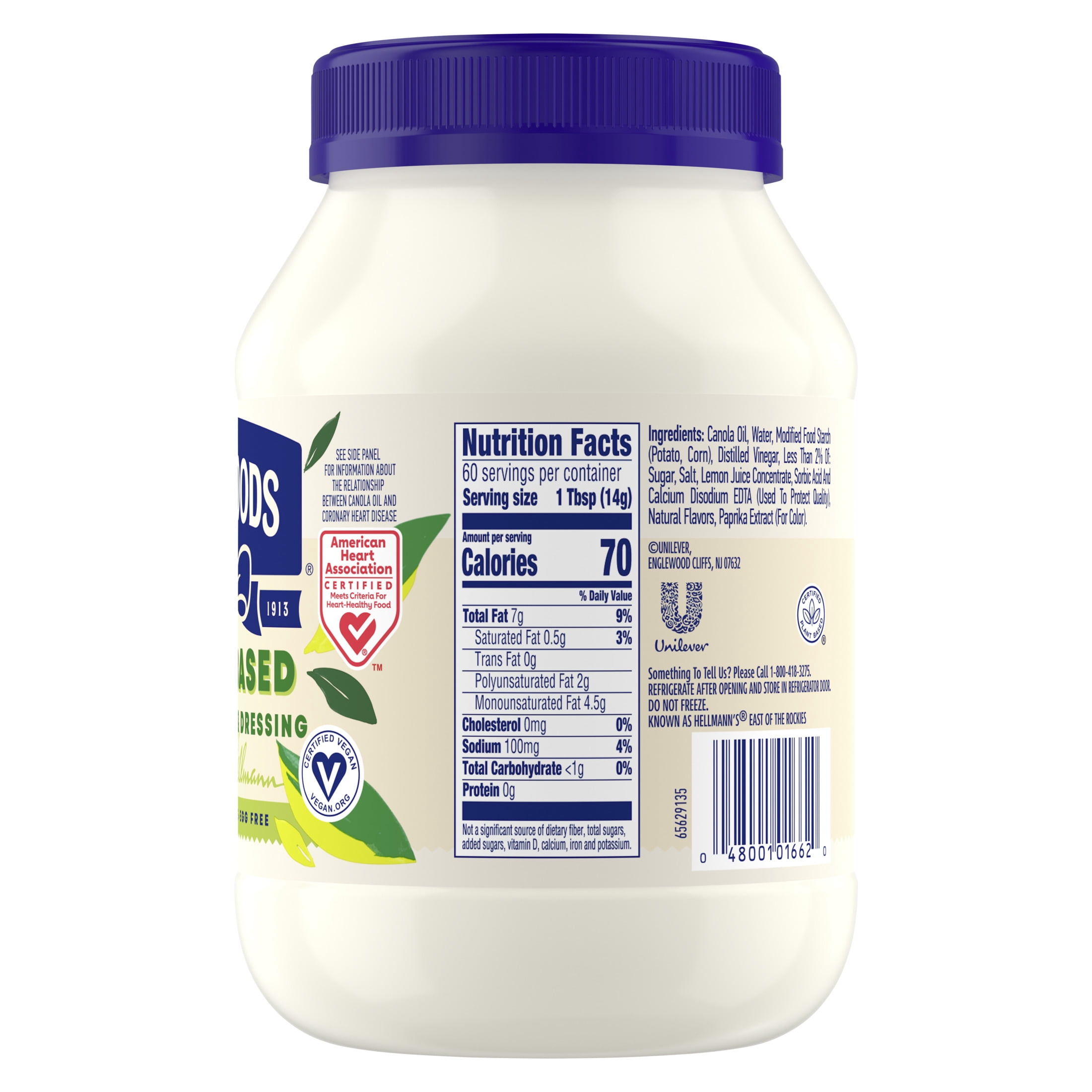Best Foods Plant Based Mayonnaise Spread & Dressing, 30 fl oz