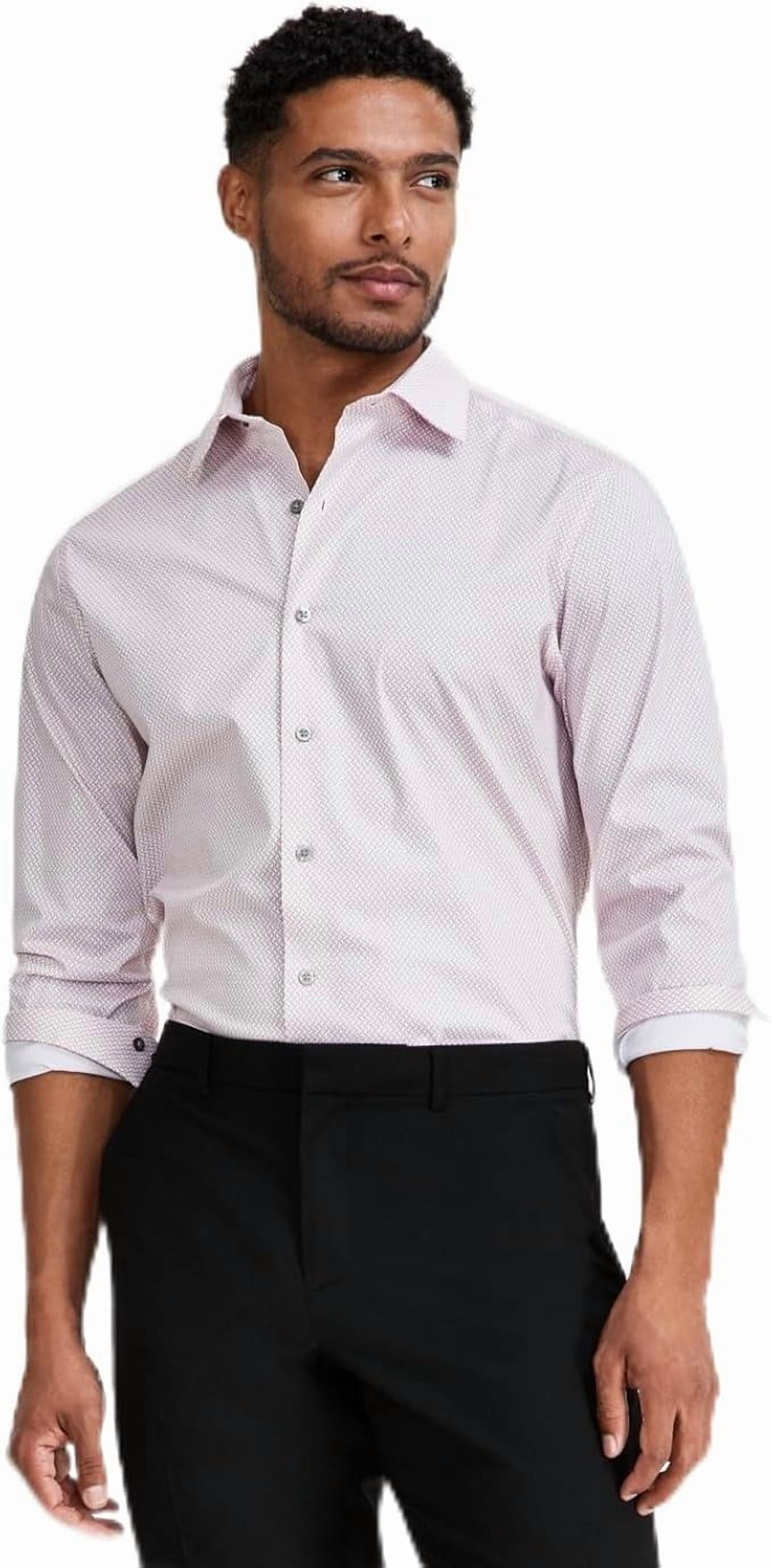 Men's Haggar Smart Wash Slim Fit Wrinkle Free Dress Shirt - Walmart.com