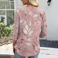 thumbnail image 3 of Womens Tops 3/4 Sleeve Dressy Casual Shirts Fall Outfits Travel Vacation Plus Size Spring Clothes Watermelon Red S, 3 of 5