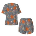 thumbnail image 5 of Lsque Floral Squirrel Women's Short-Sleeved Pajama Set - 2 Piece Soft and Lightweight Sleepwear Set-4X-Large, 5 of 9