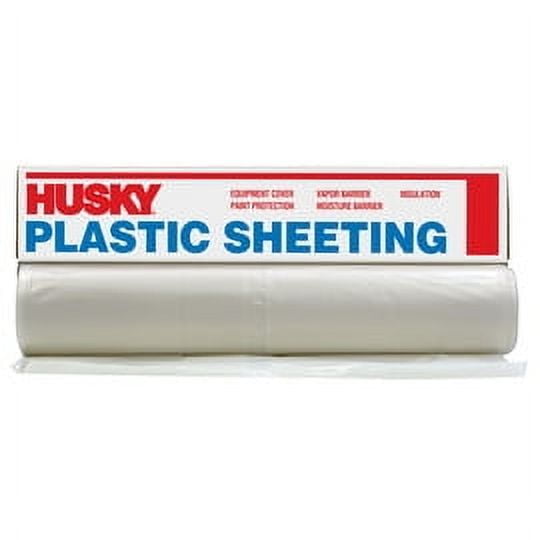 Poly-America 8' X 100' Clear 4 mil Polyethylene Husky Plastic Sheeting (8 Rolls)