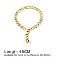 thumbnail image 2 of Gold Plated Metal Dog Collar Chain Punk Style Necklace for Small Medium Dogs Durable Pet Accessory Fashionable Wear, 2 of 5