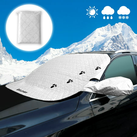 Wiper Snow Cover & Car Windshield with Magnetic Edge Shade,iClover Ice Frost Sun Rain Resistant Waterproof Windproof Dustproof for Outdoor Cars ,SUVS & Vans
