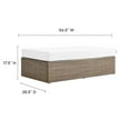 thumbnail image 5 of Ottoman Lounge Chair, White, Fabric, Outdoor Patio Balcony Cafe Bistro Garden Hospitality Restaurant, Modern Contemporary HB34603, 5 of 7