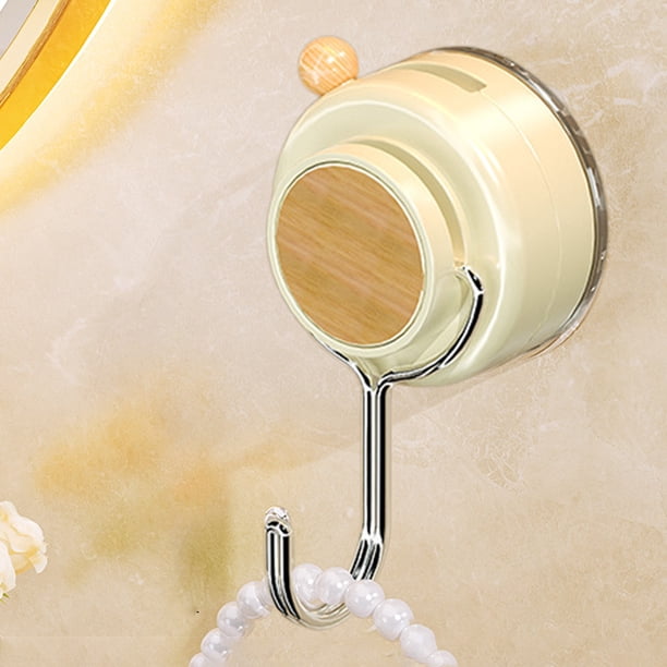 Gancho de ventosa fuerte sin taladro para baño o cocina, gancho de pared de plástico para toallas y accesorios, gancho resistente resistente sin daños