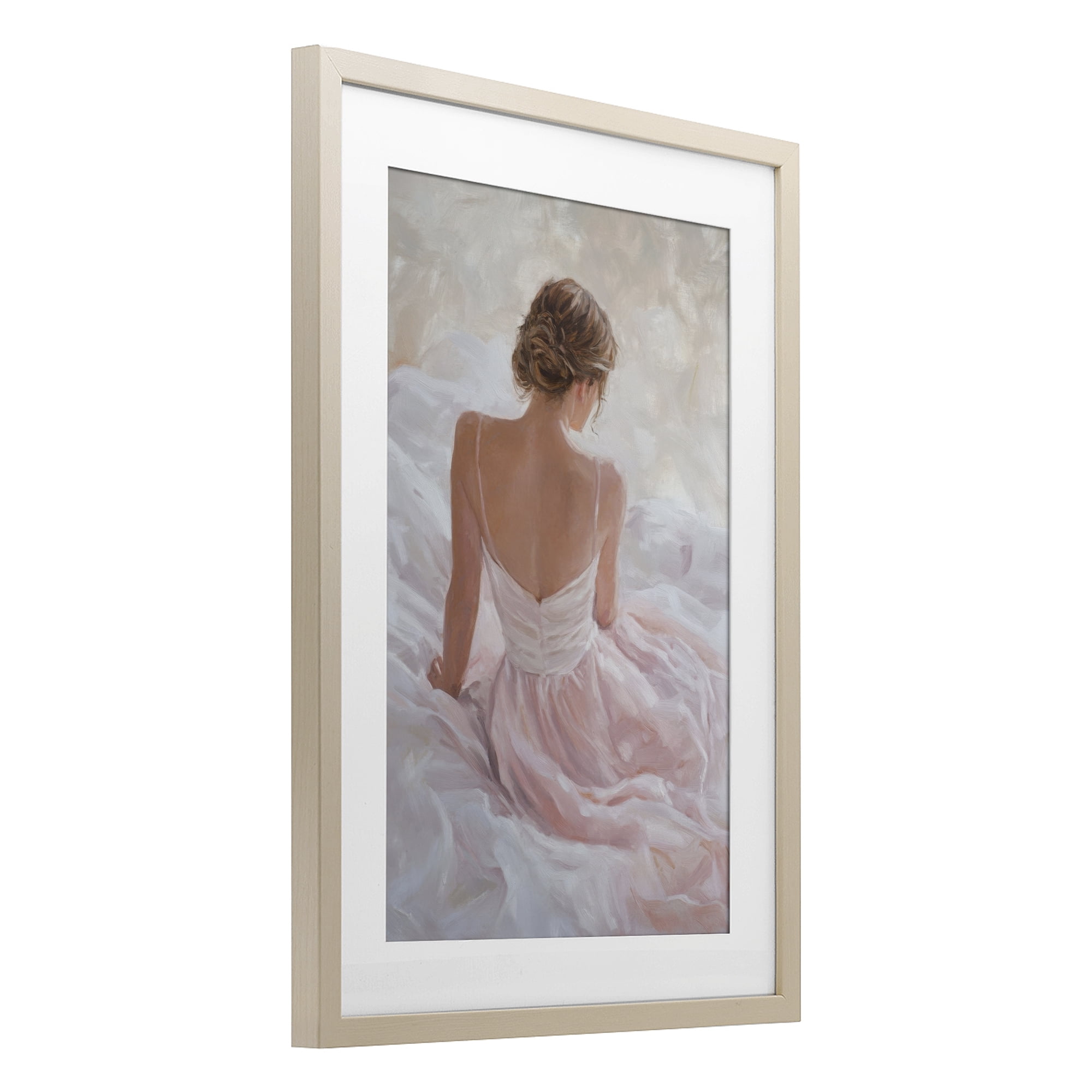 Stupell Industries Quiet Reflection in Pastel Pink Birch Framed Print Under Glass, design by Petal Prints Design
