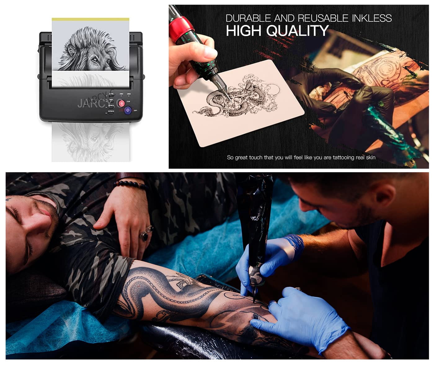 100 Sheets Tattoo Transfer Paper – 4-Layer Thermal Stencil Paper for Tattoo Artists & Beginners – A4 Size, Clean, Long-Lasting Transfer Easy Application