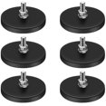 thumbnail image 1 of Rubber Coated Magnets,22LBS Neodymium Magnet Base with M6 Threaded Magnet with Bolts and Nuts,Strong, 1 of 5