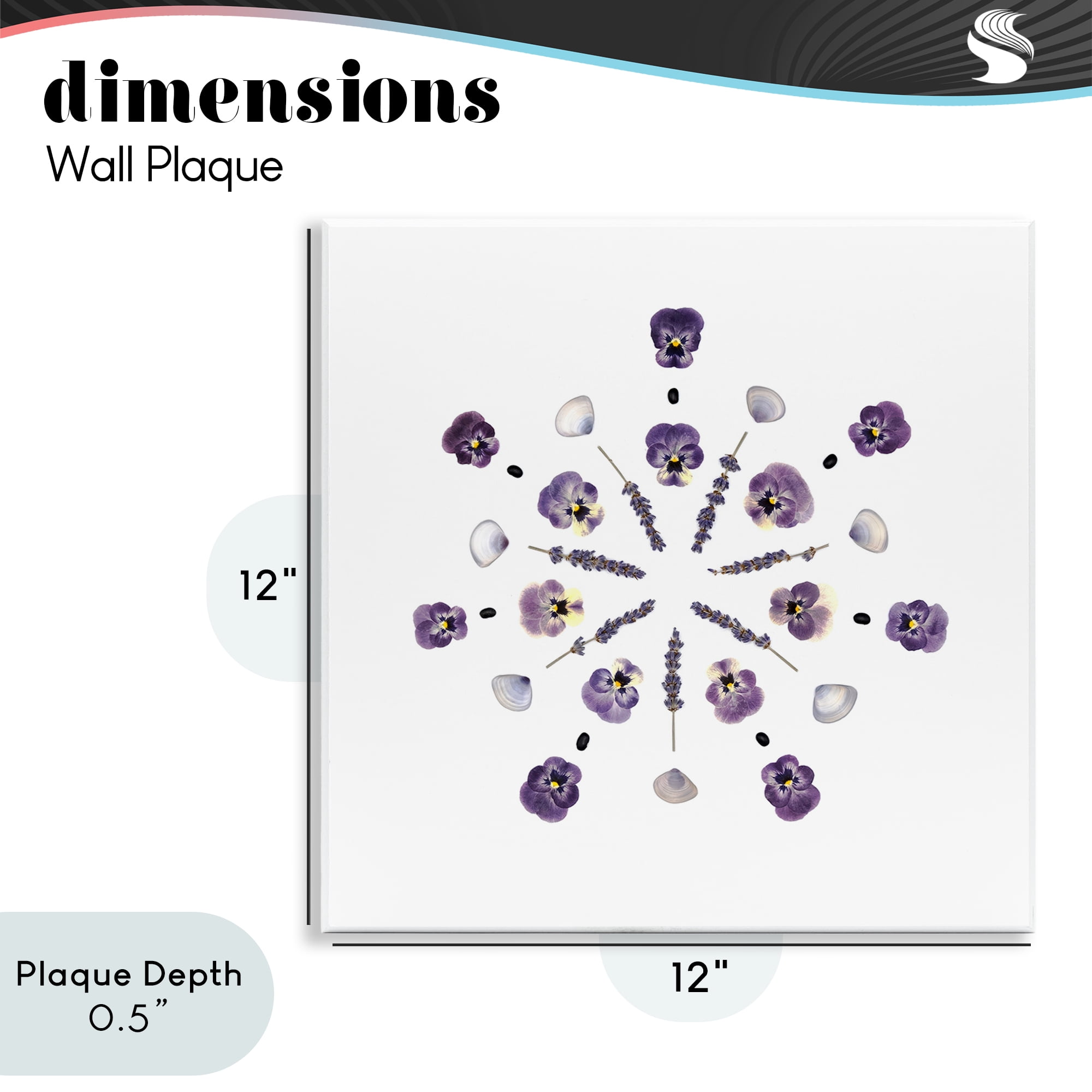 Stupell Industries Pansies & Lavender Symmetry Wall Plaque Art, design by Beth Adoette