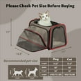 thumbnail image 3 of Petsfit Expandable Cat Carrier Dog Carriers,Airline Approved Soft-Sided Portable Pet Travel Washable Carrier for Kittens,Puppies,Removable Soft Plush mat and Pockets,Locking Safety Zippers, 3 of 11