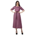 thumbnail image 4 of Moomaya Robe à Manches Courtes Imprimée Plissée Femme Grande Taille Robe Décontractée de Travail, 4 of 4