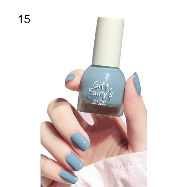 Flmtop 10ml Nail Polish Baking-Free Water-Based Multiple Colors Matte Solid Color Hybrid Varnish Manicure Lacquer for Female
