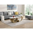 thumbnail image 2 of NEW Modern Nesting Coffee Table Set of 2 End Table for Living Room, Oval and Round Table Set, Golden, 2 of 10