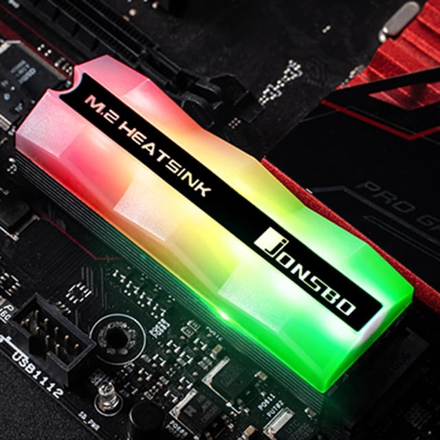 Jonsbo M.2-2 Color Light M.2 SSD Disipador de calor 5V 3Pin Enfriador de unidad de estado sólido