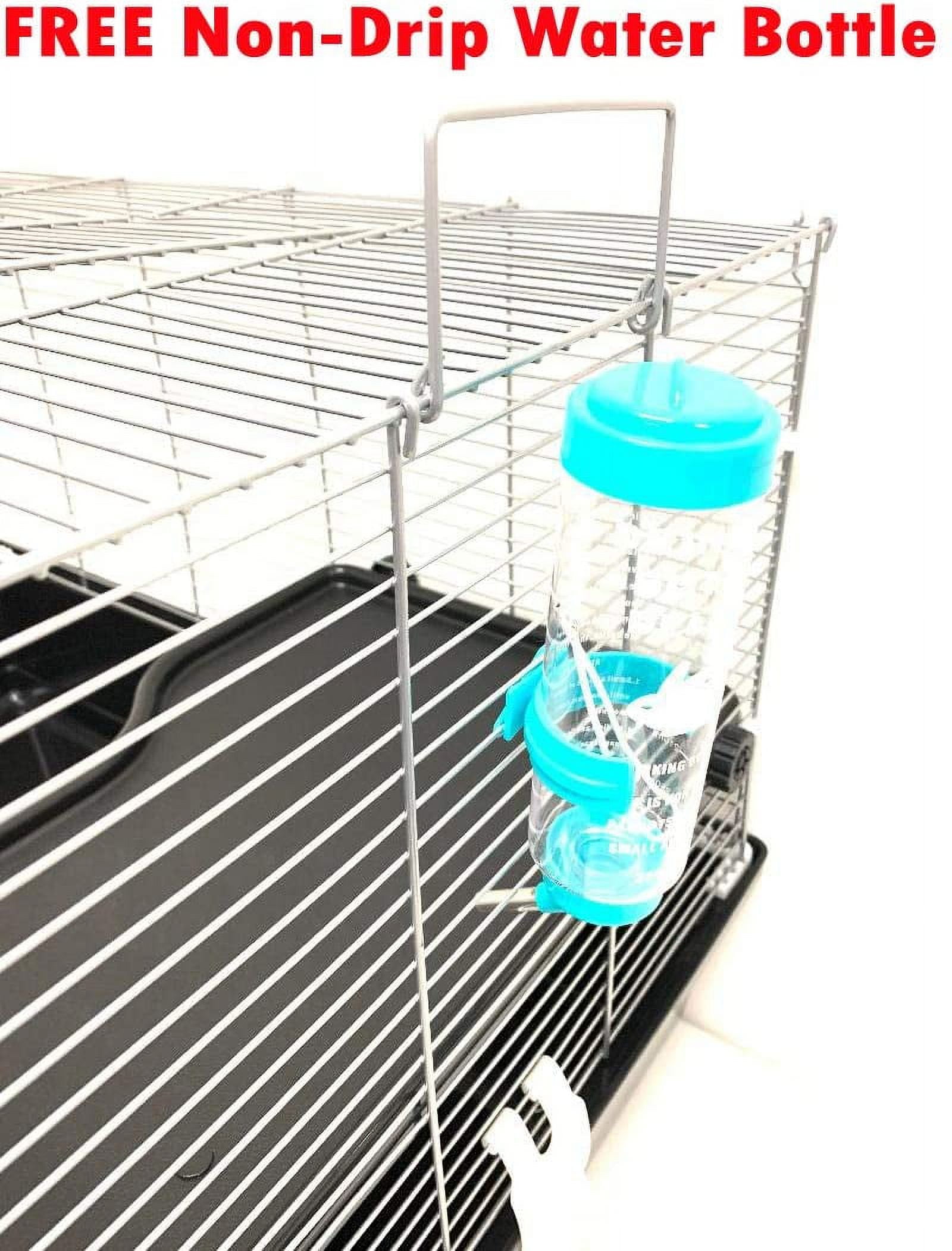 Universal 2-Story Small Animal Critter Home House Habitat Cage Tight 3/8-Inch Bar Spacing For Hamster Guinea Pig Mouse Mice Rat Hedgehog Gerbil
