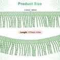 thumbnail image 3 of Uxcell 1 Cuenta Flecos de Cortina Trim para Sofá Ropa Verde Claro 5 Yardas, 3 of 6
