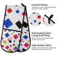 thumbnail image 2 of Yayeee Double Oven Mitt Kitchen Heat Resistant Baking 35" x7" Quilted Glove, Cartoon Graphic, 2 of 6
