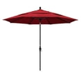 thumbnail image 1 of Parasol de Marché en Fibre de Verre 11 Pieds Inclinaison Col Noir Mat/pacifica/rouge, 1 of 2