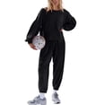 thumbnail image 2 of 2 Piece Lounge Set for Women Relaxed Long Sleeve Tee Mid Rise Jogger Workout Outfits Matching Track Suits, 2 of 7