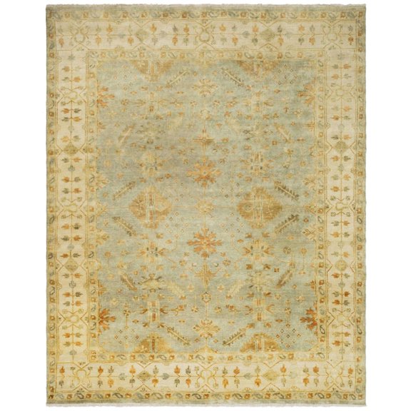 Safavieh Couture Hand-knotted Oushak Rikey Traditional Oriental Wool Rug with Fringe 8' x 10' 8' x 10' Indoor Living Room, Bedroom