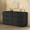 thumbnail image 2 of Chrystie Contemporary Modern 60" Dresser in Black (6-Drawer), 2 of 7
