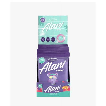Alani Nu Gummi Gummy Bears Watermelon, Grape & Fruit Punch 12 Count 1.8 oz