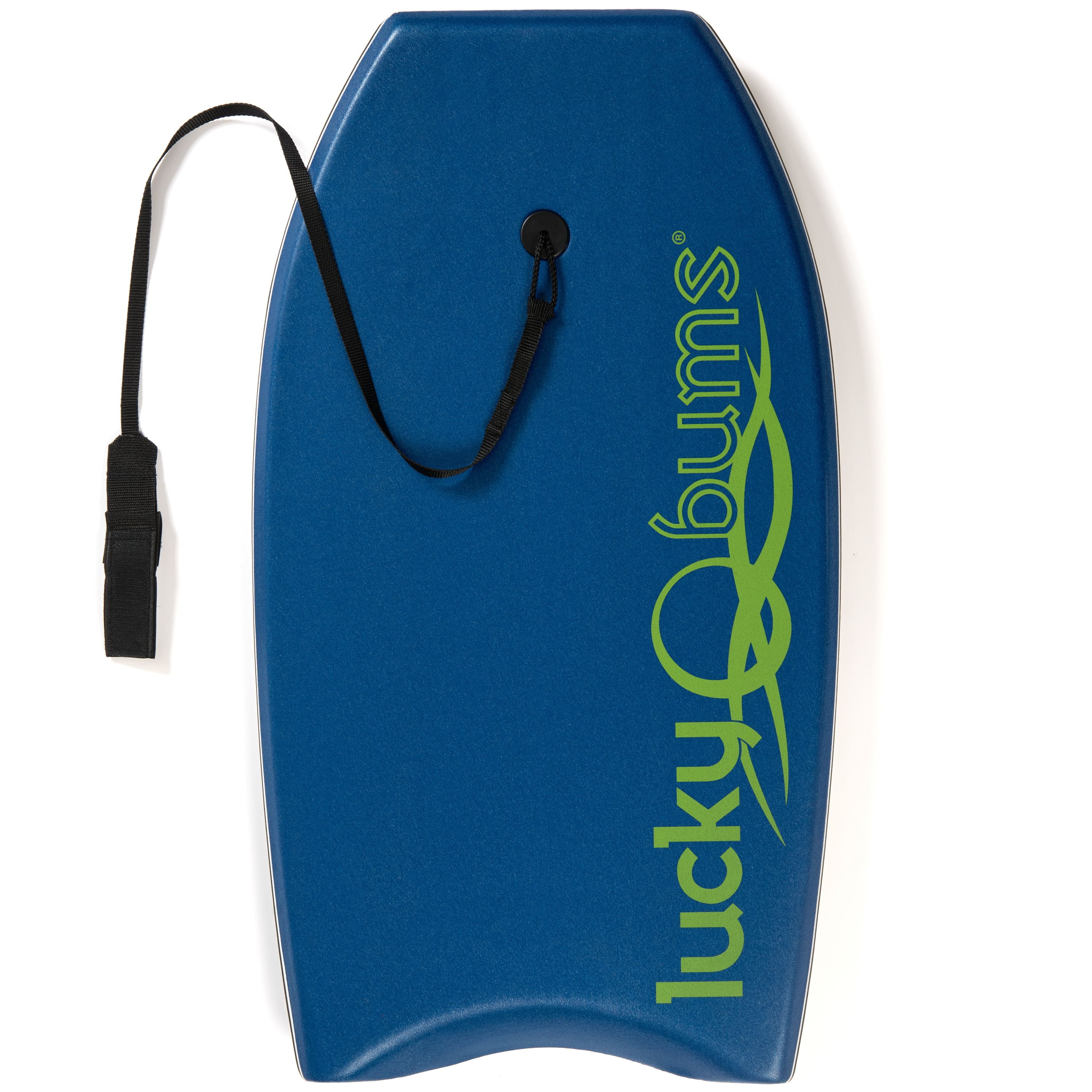 Body Board by Lucky Bums with EPS Core Slick Bottom and Leash for Kids
