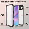 thumbnail image 5 of Waterproof Case for iPhone 17 Air, with Screen Protector 360° Full Body Heavy Duty Military Protection Shockproof IP68 Underwater Cover for iPhone 17 Air, Black, 5 of 9