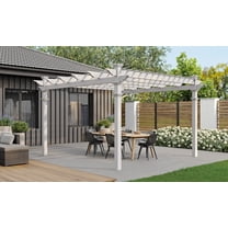 Vita 144 in L x 144 in W x 106 in H Vinyl Regency Pergola, White, VA42055