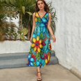 thumbnail image 5 of Nostalgic Vintage Floral Pattern Design Sleeveless Dress Summer Clothes for Women Women's Clothing 2025, 5 of 7