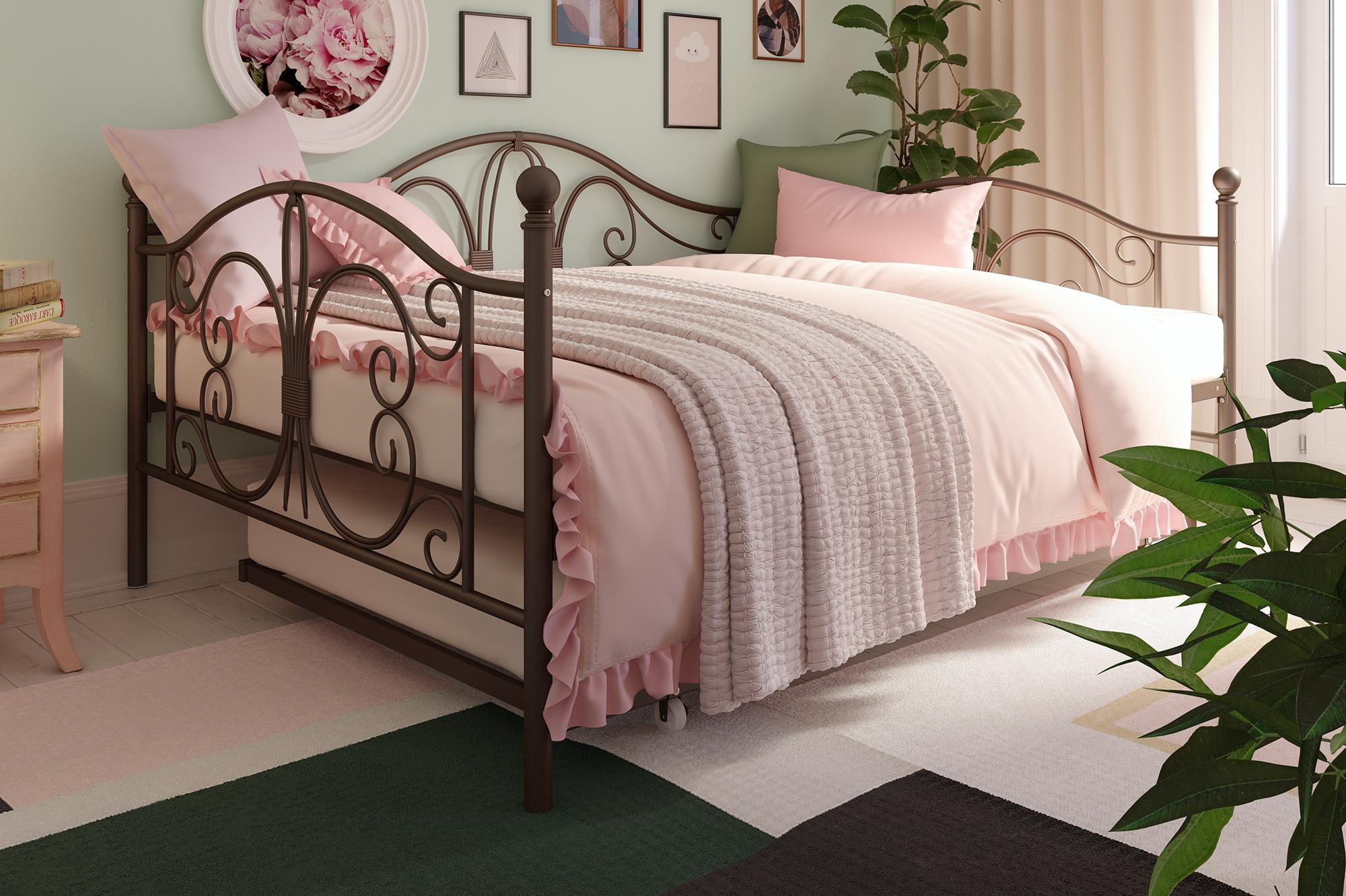 DHP Bombay Full Size Metal Daybed and Twin Size Trundle, Bronze