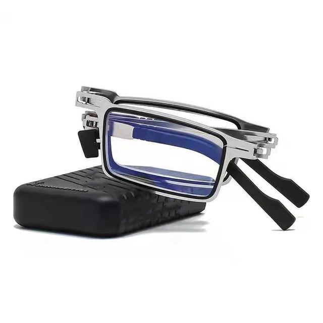 Jumpingount Gafas de lectura de periódico de diseño plegable para hombre, gafas de oficina en casa, gafas sin tornillos, regalo de cumpleaños Type1 NO1