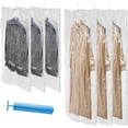 thumbnail image 1 of Bolsa de Almacenamiento Comprimible Colgante, Bolsas al Vacío Ropa Colgantes Reutilizable, Viene con Bomba Aire Manual, Ahorra Espacio, Ideal para Guardar Prenda, Abrigos, Vestidos, 1 of 4