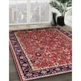 thumbnail image 2 of Ahgly Company Indoor Rectangle Mid-Century Modern Cranberry Red Oriental Area Rugs, 8' x 12', 2 of 6
