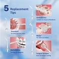 thumbnail image 2 of Hilo Dental de Agua para Dientes, Irrigador Oral Inalámbrico Recargable, 4 Modos de Limpieza Dental, Portátil e Impermeable IPX6, para Uso en Casa o Viajes - Color Blanco, 2 of 5